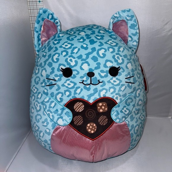 Kellytoy Other - NWT Squishmallow Caitroina 16-20” Blue Leopard Cat Cute Cat